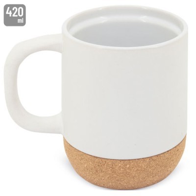 Mug cerámica con base de corcho